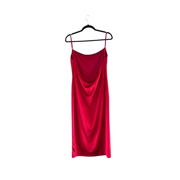Reformation Velvet-Touch Slip Dress Modern Chic Elegant Evening Party L - Picture 3 of 11